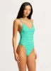 Calypso V Neck One Piece Swimsuit - Jasmine sold by Seafolly