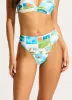 Sunset High Rise Bikini Bottom - Turquoise sold by Seafolly