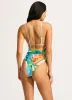 Sunset V Neck One Piece Swimsuit - Turquoise sold by Seafolly