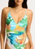 Sunset V Neck One Piece Swimsuit - Turquoise sold by Seafolly