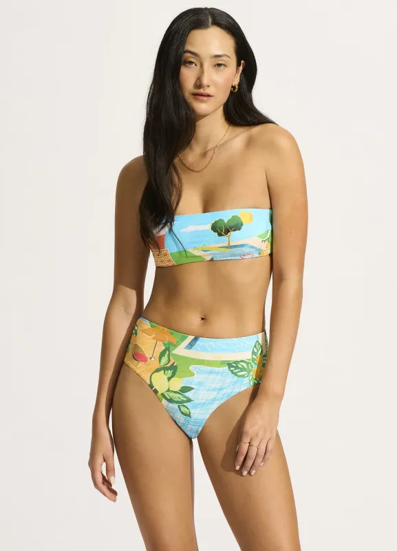 Sunset Bandeau Bikini Top - Turquoise sold by Seafolly