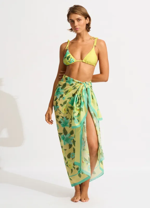 Garden Party Sarong - Lime Light sold by Seafolly