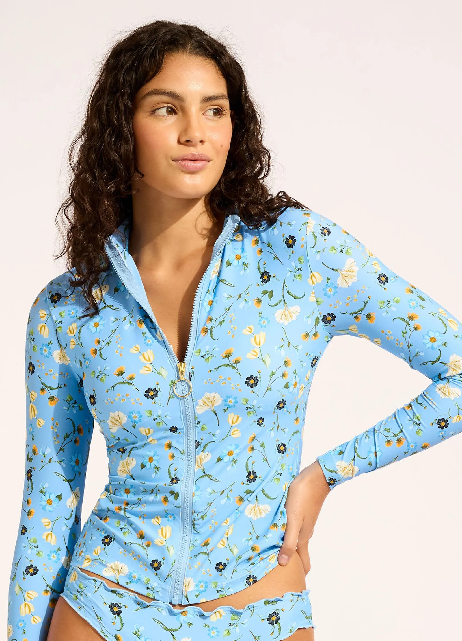 Modern Romance Long Sleeve Rashvest Bikini Top sold by Seafolly product image thumbnail 2