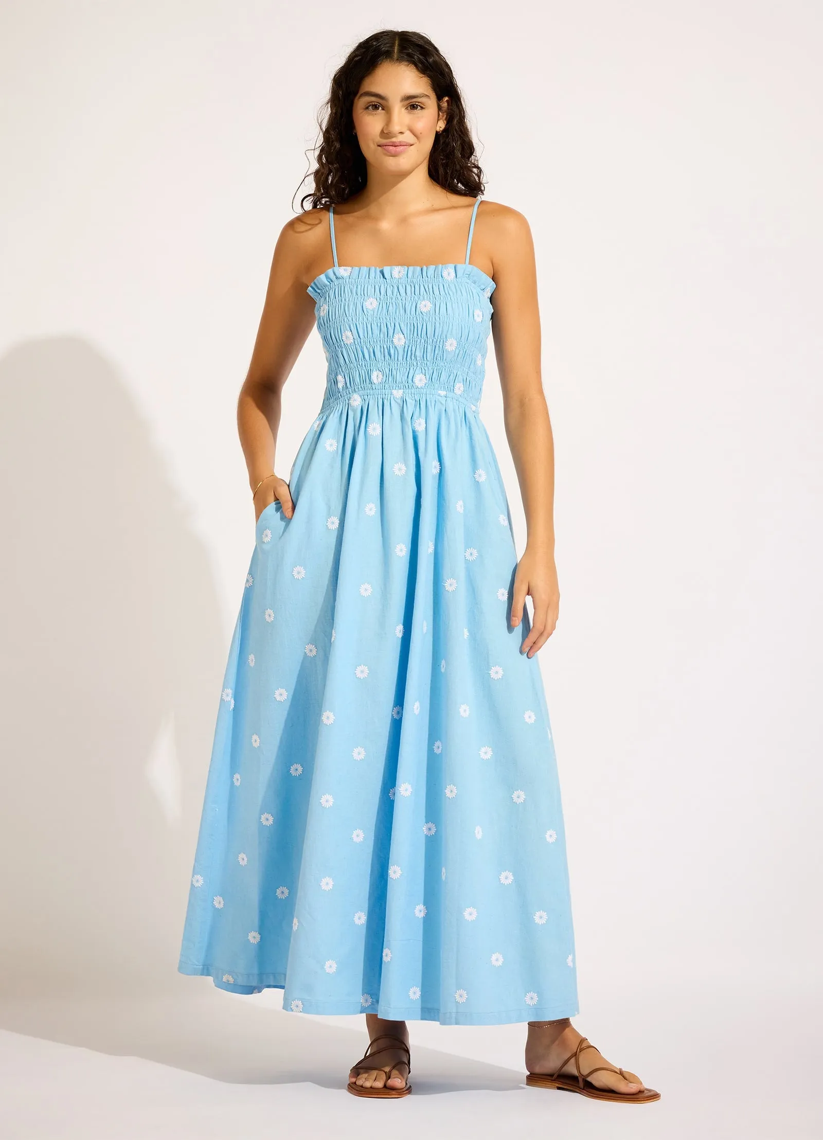 Daisy Chain Shirred Maxi Dress sold by Seafolly