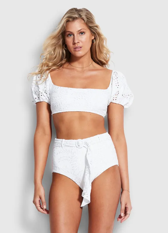 Costa Bella High Waisted Pant - White sold by Seafolly