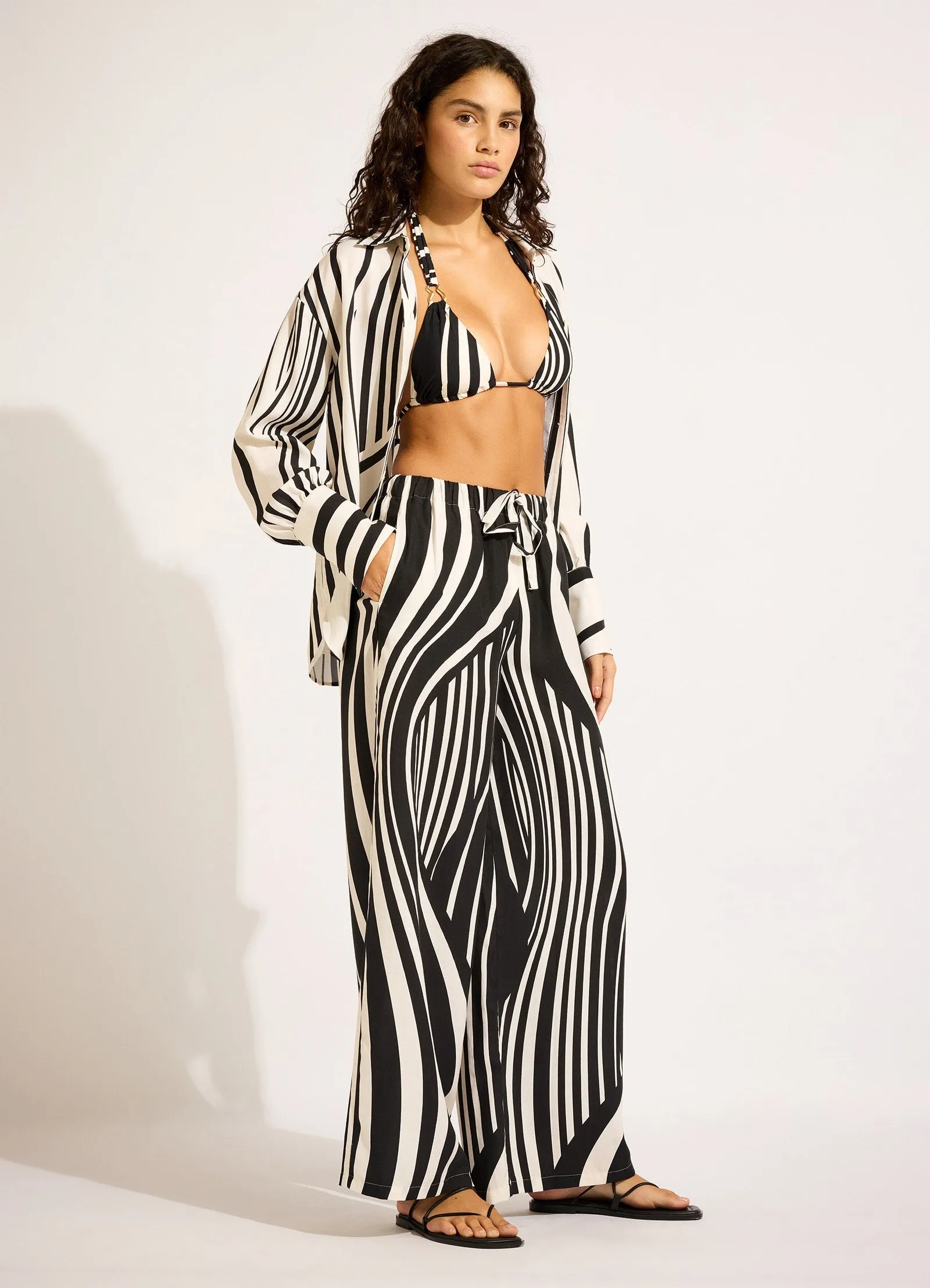 Coastline Drawcord Wide Leg Pant sold by Seafolly product image thumbnail 3