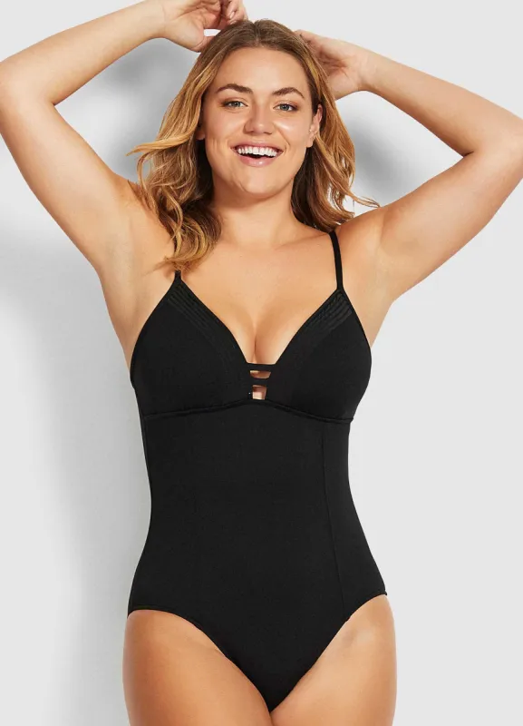 Seafolly Quilted One Piece - Black sold by Seafolly