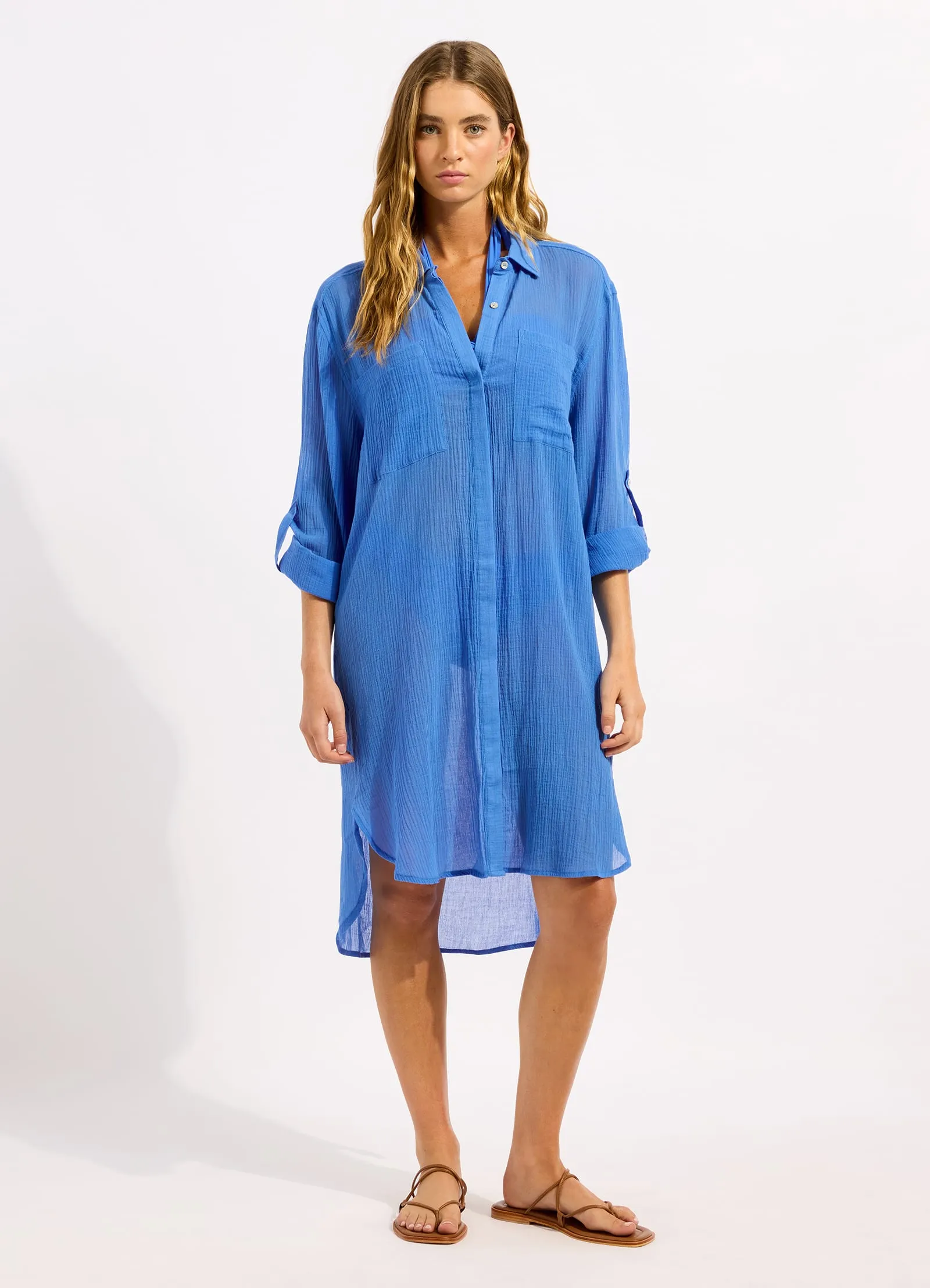 Crinkle Twill Beach Shirt sold by Seafolly