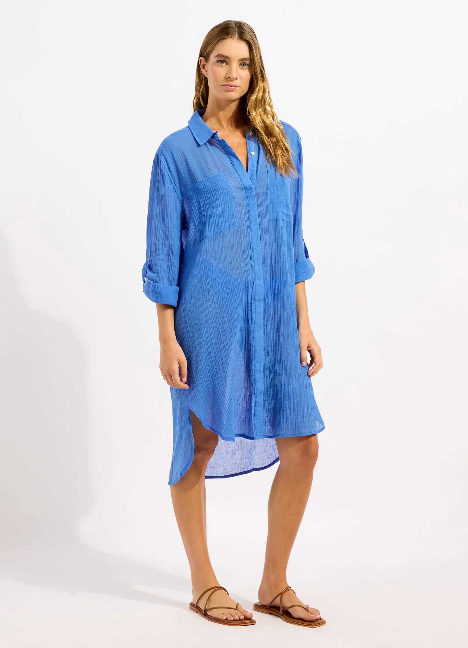 Crinkle Twill Beach Shirt sold by Seafolly product image thumbnail 2