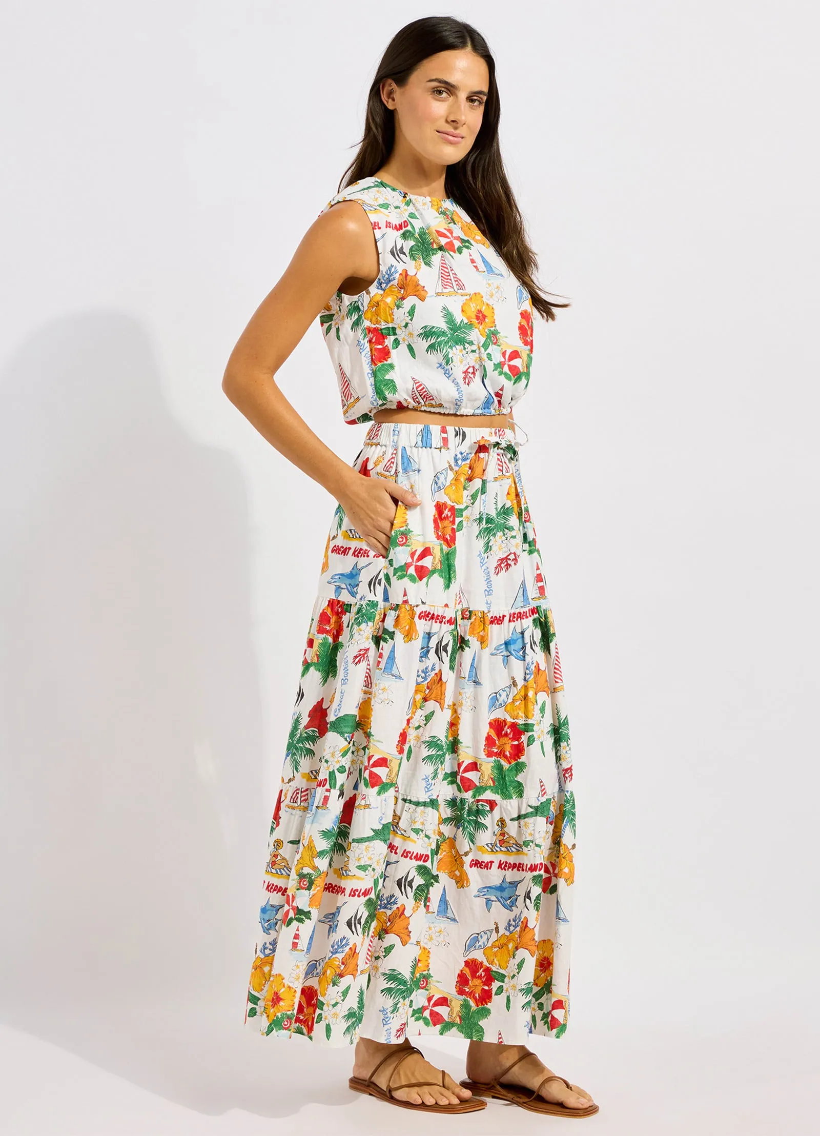 Viva Vacation Tiered Maxi Skirt sold by Seafolly product image thumbnail 2
