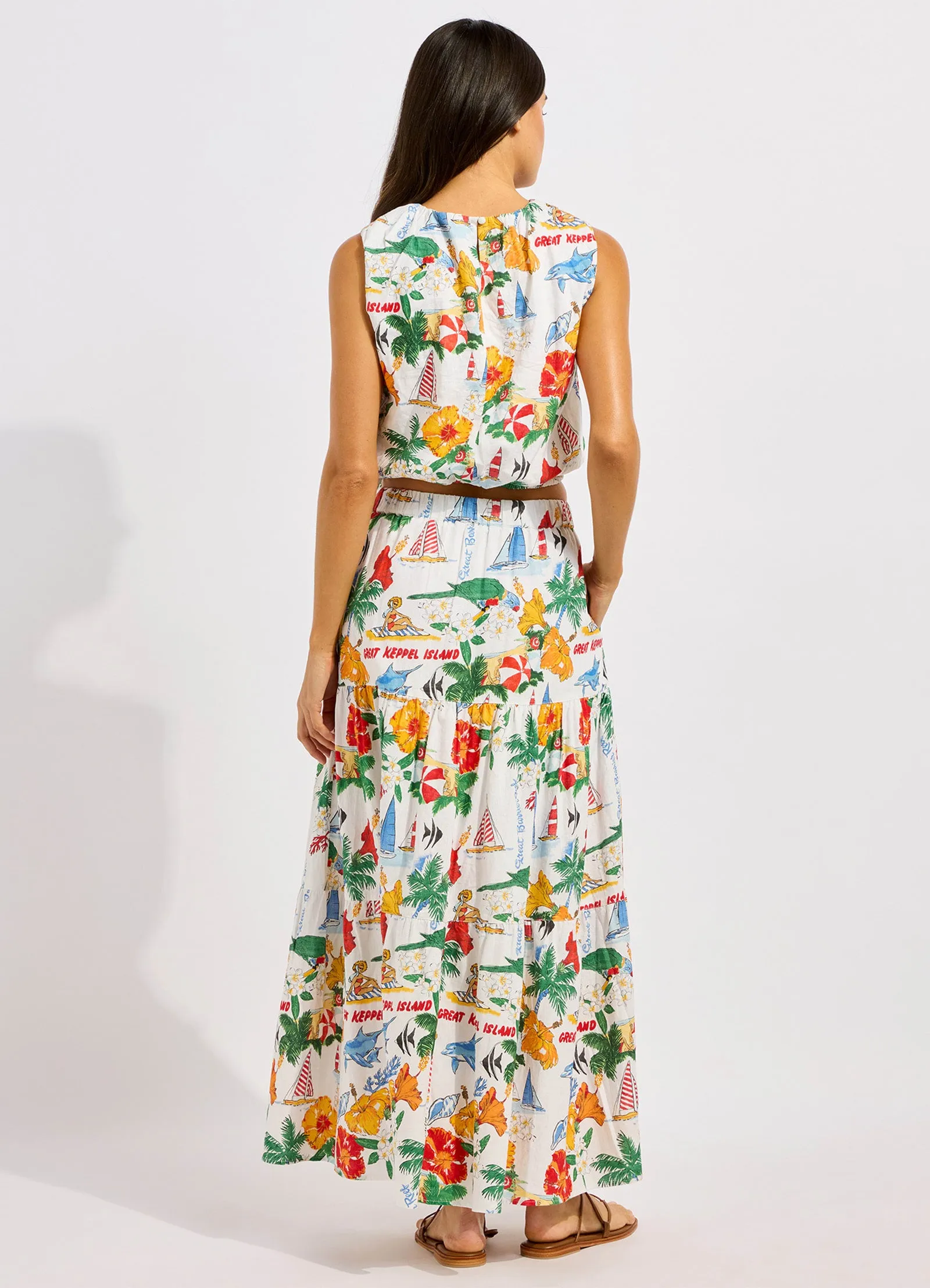 Viva Vacation Tiered Maxi Skirt sold by Seafolly product image thumbnail 3