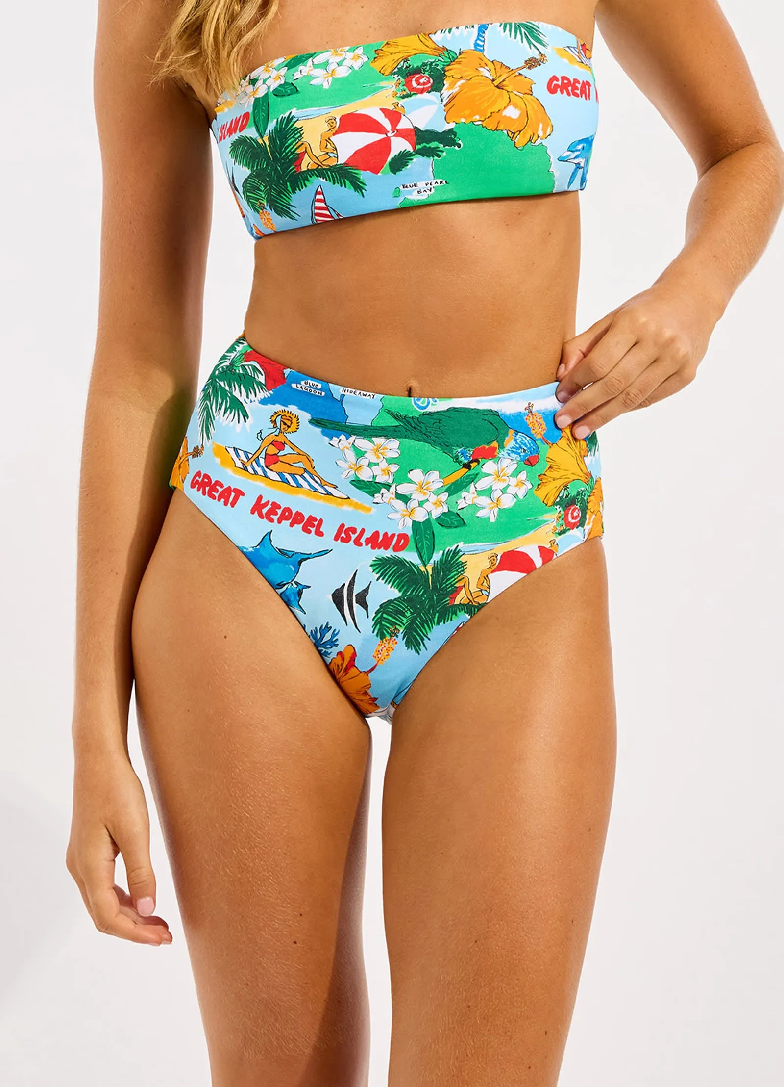 Viva Vacation High Waisted Bikini Bottom sold by Seafolly product image thumbnail 3