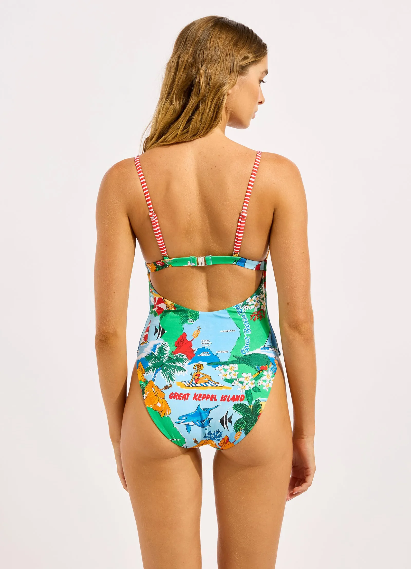 Viva Vacation Square Neck One Piece Swimsuit sold by Seafolly product image thumbnail 4