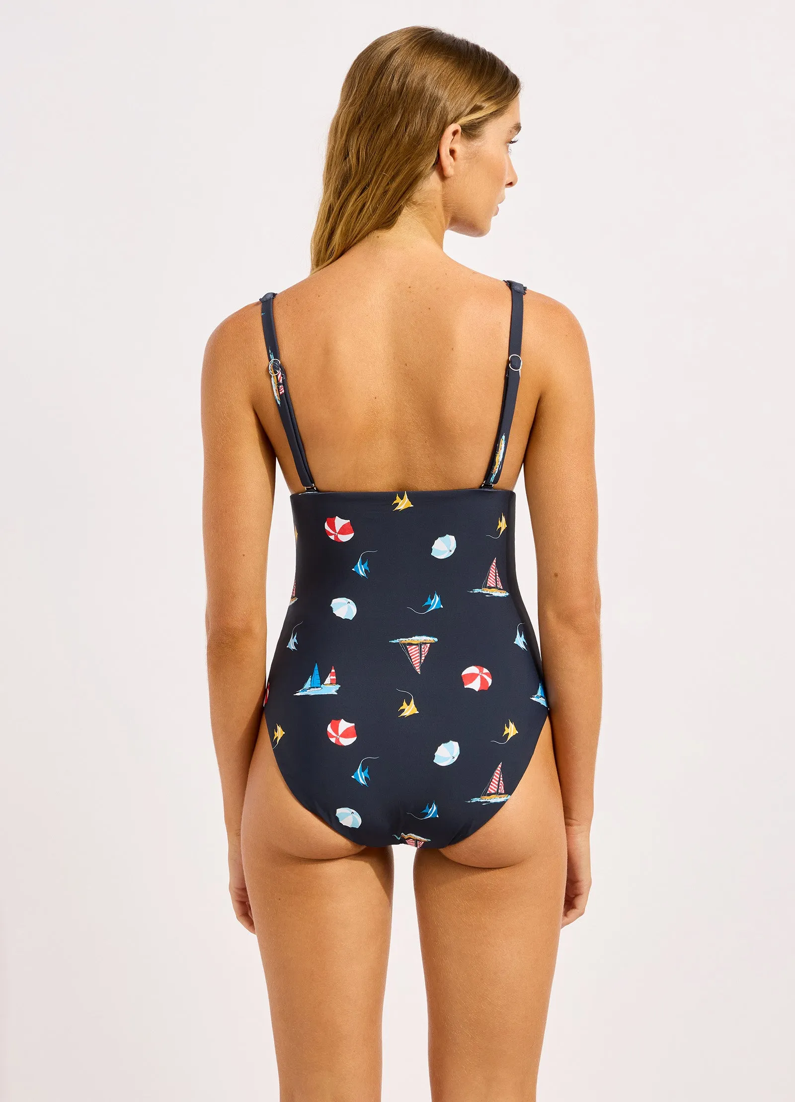 Beachclub V Neck One Piece Swimsuit sold by Seafolly product image thumbnail 3