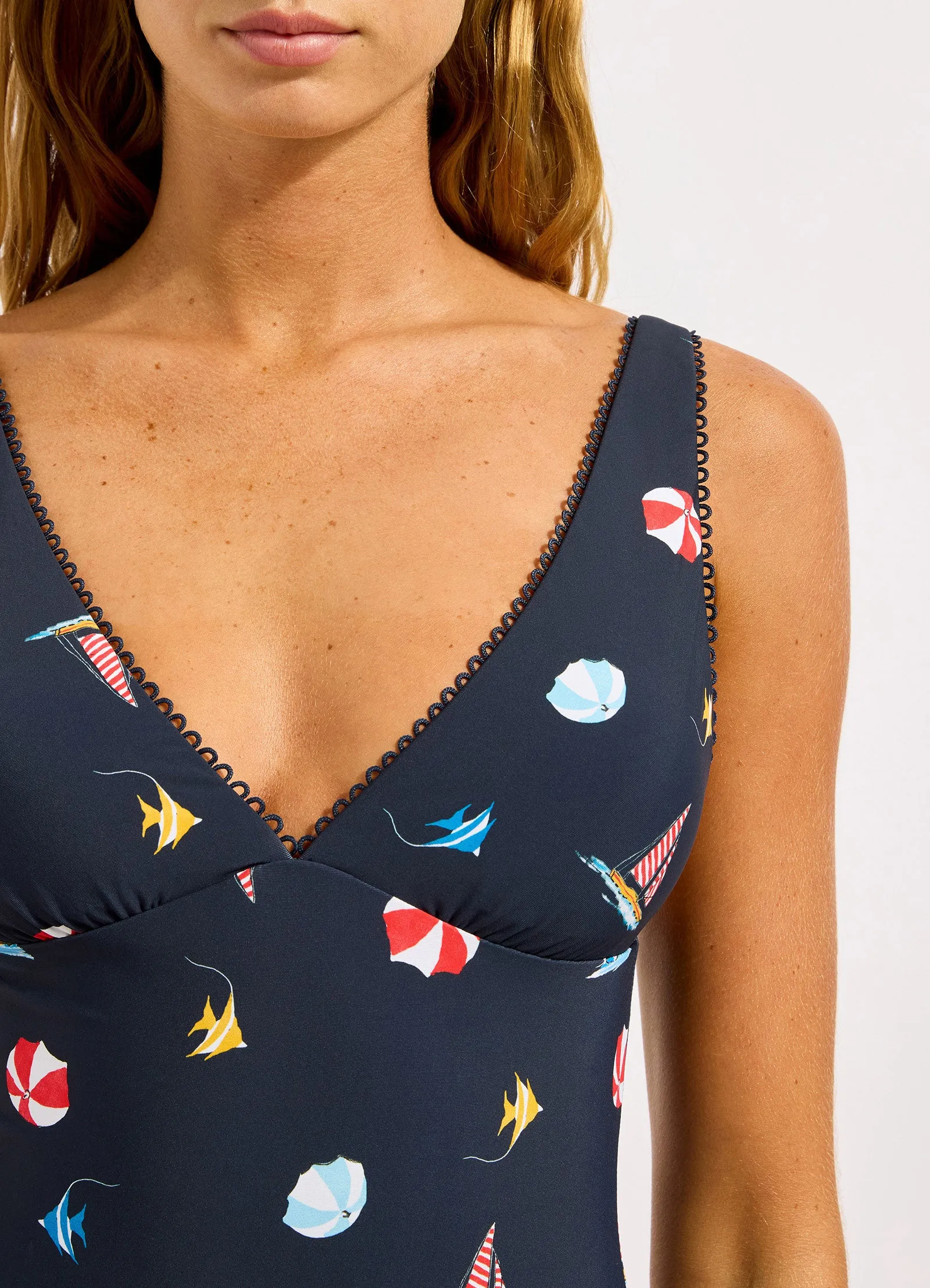 Beachclub V Neck One Piece Swimsuit sold by Seafolly product image thumbnail 4