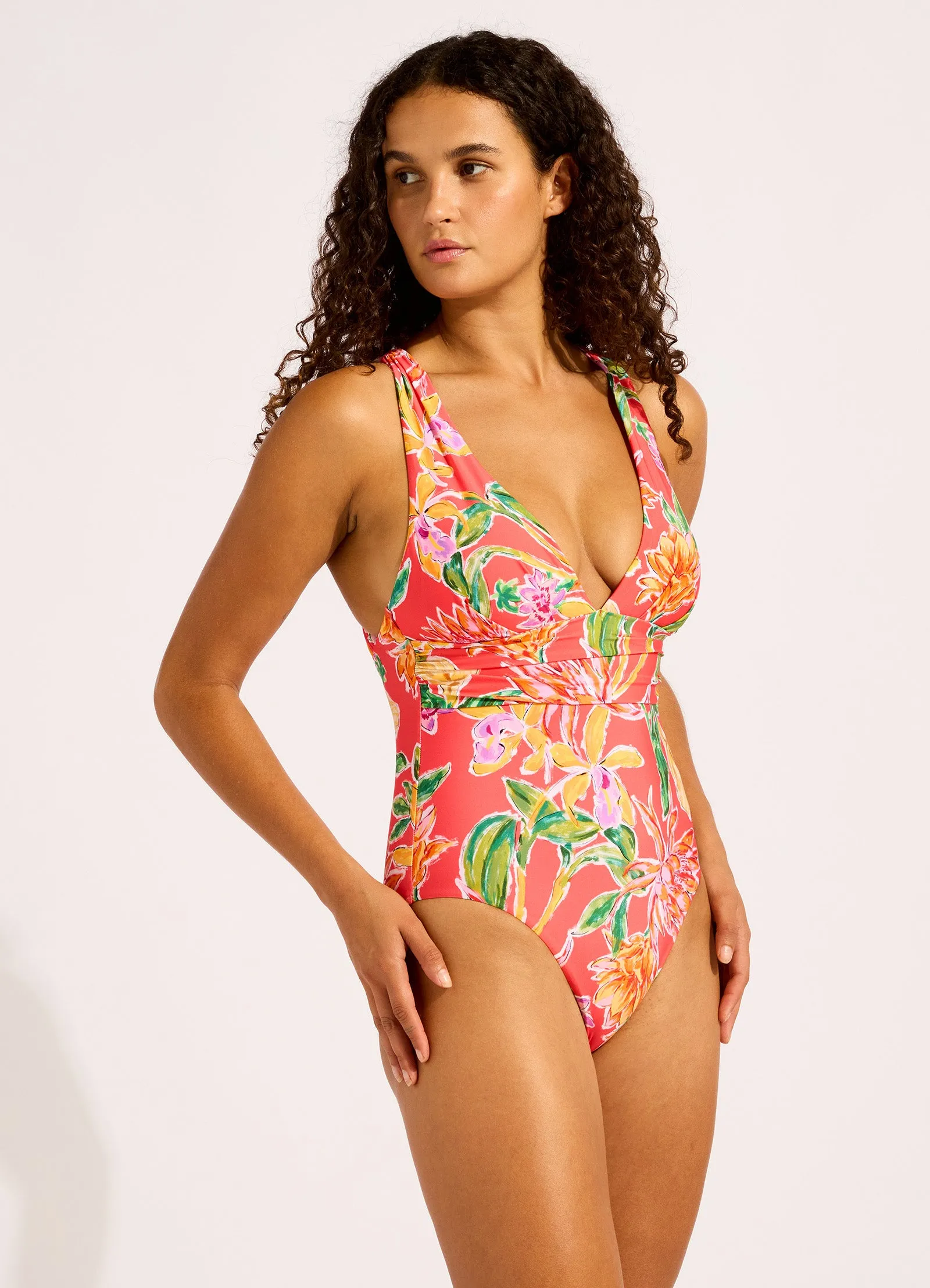Hothouse Flowers V Neck One Piece Swimsuit sold by Seafolly product image thumbnail 2