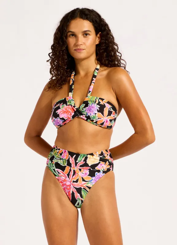 Hothouse Flowers Halter Bandeau Bikini Top made by Seafolly