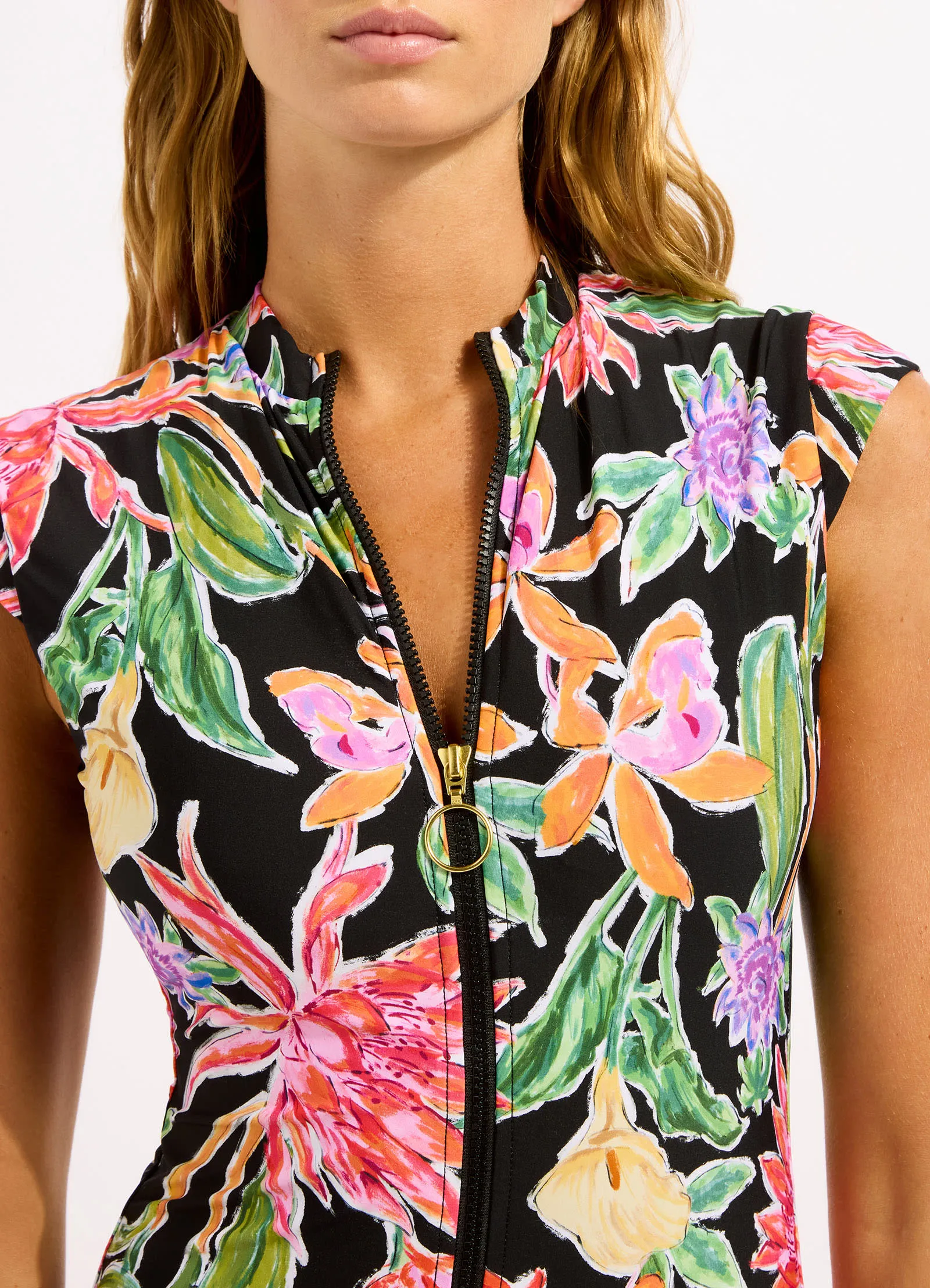 Hothouse Flowers Zip Front One Piece Swimsuit sold by Seafolly product image thumbnail 4