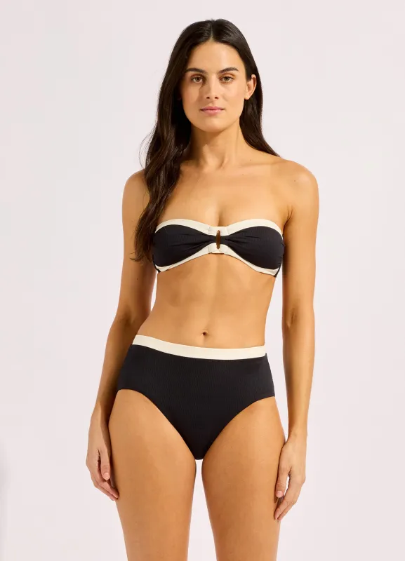 Bandwave High Waist Bikini Bottom sold by Seafolly