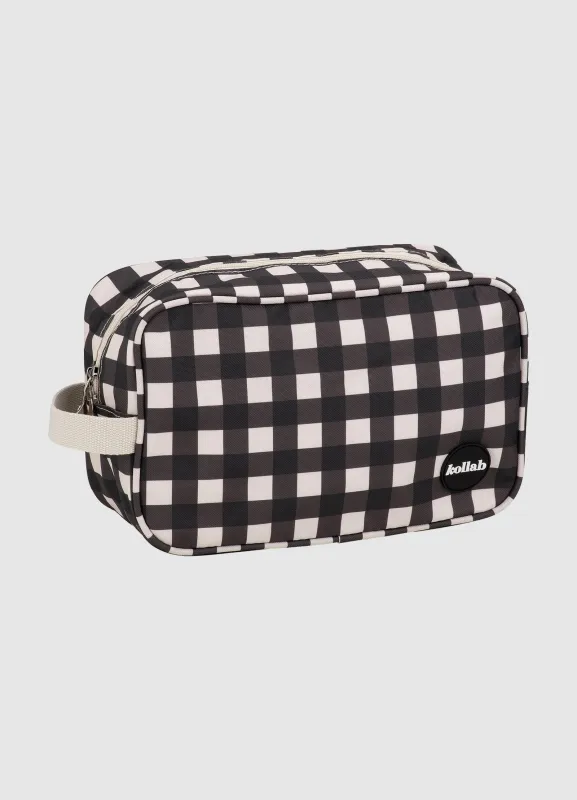 Kollab Black Check Travel Bag made by Seafolly