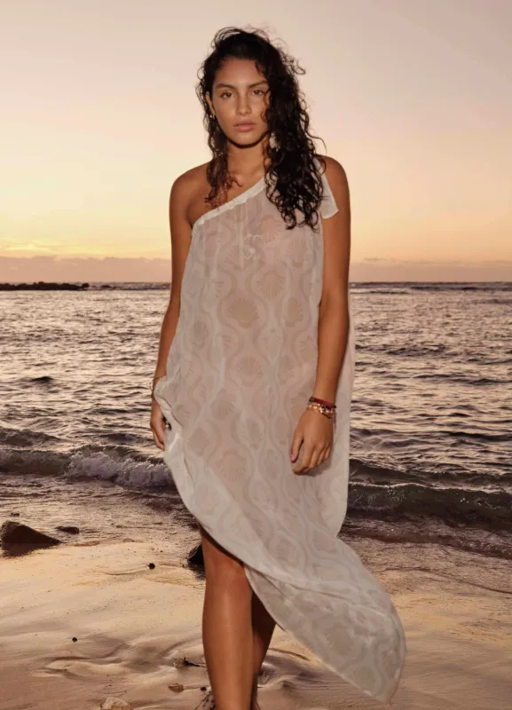Luna One Shoulder Maxi Kaftan made by Seafolly