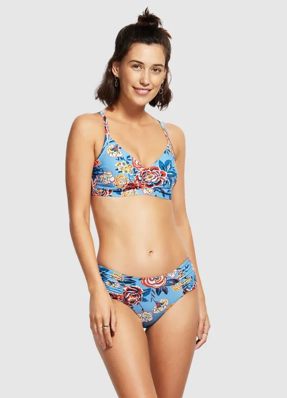 Wide Side Retro Bikini Bottom - Chambray made by Seafolly