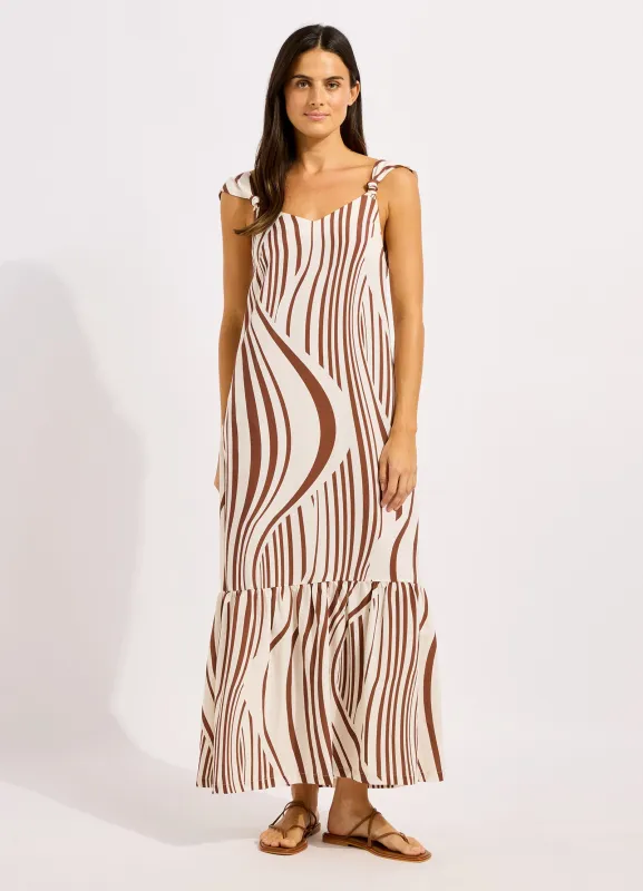 Coastline Tie Back Maxi Dress made by Seafolly