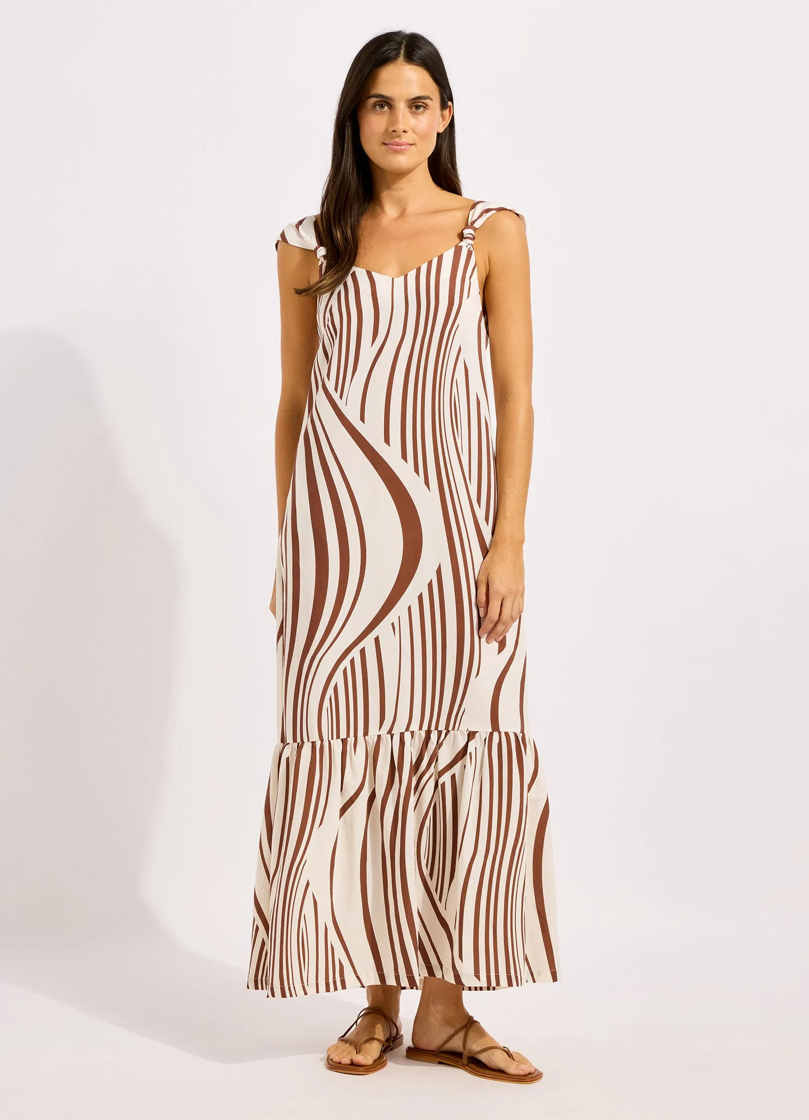 Coastline Tie Back Maxi Dress sold by Seafolly