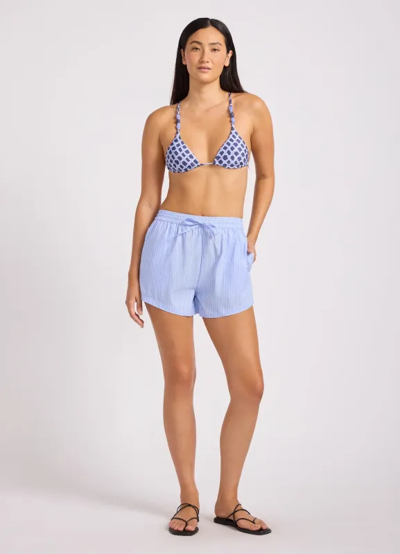 Wear Now Stripe Drawstring Shorts made by Seafolly