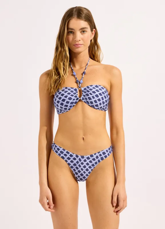 Marseille Ring Front Bandeau Bikini Top made by Seafolly