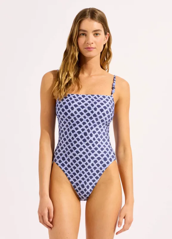 Marseille Square Neck One Piece Swimsuit made by Seafolly