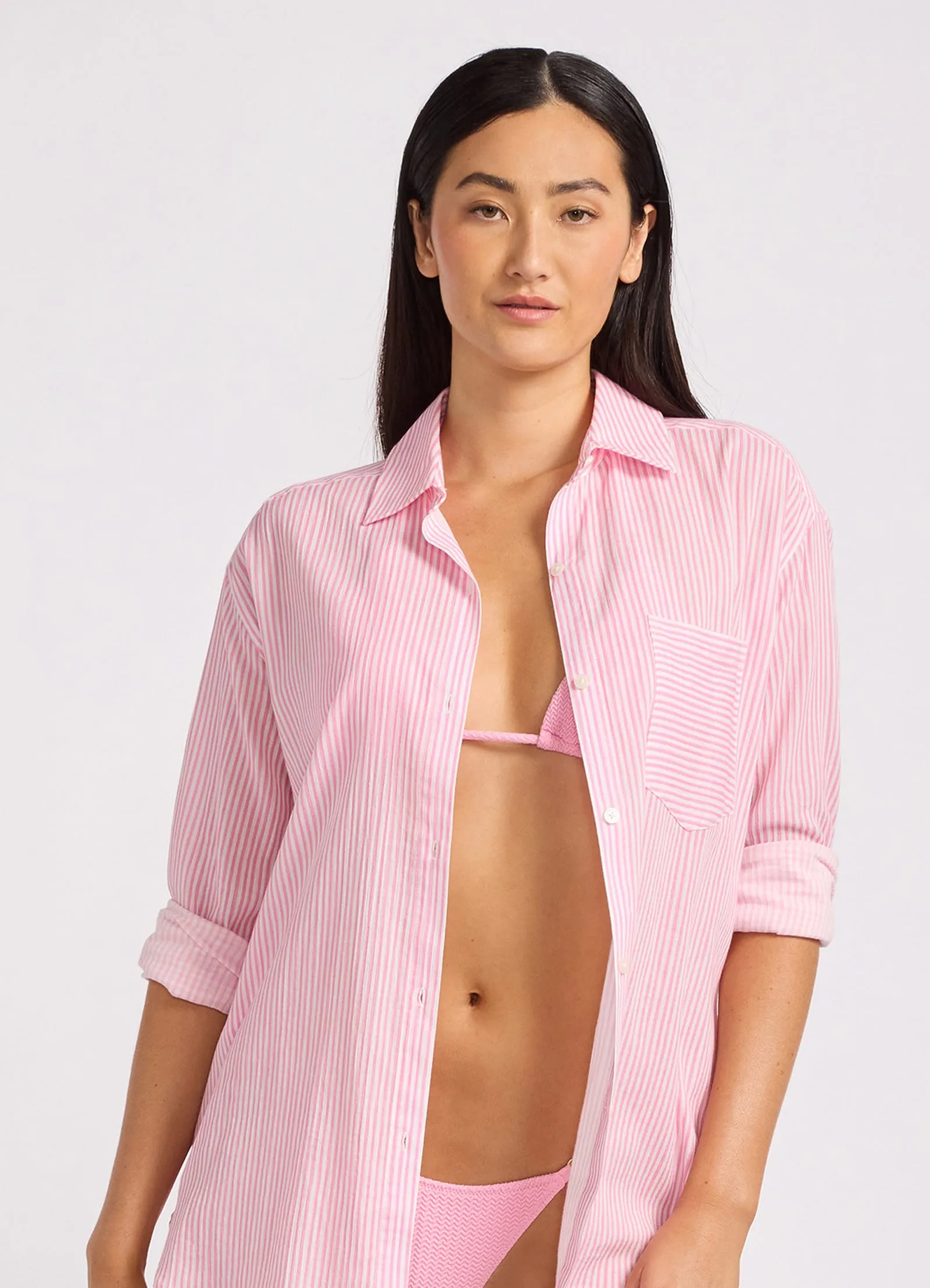 Beach Edit Stripe Gauze Shirt sold by Seafolly product image thumbnail 2