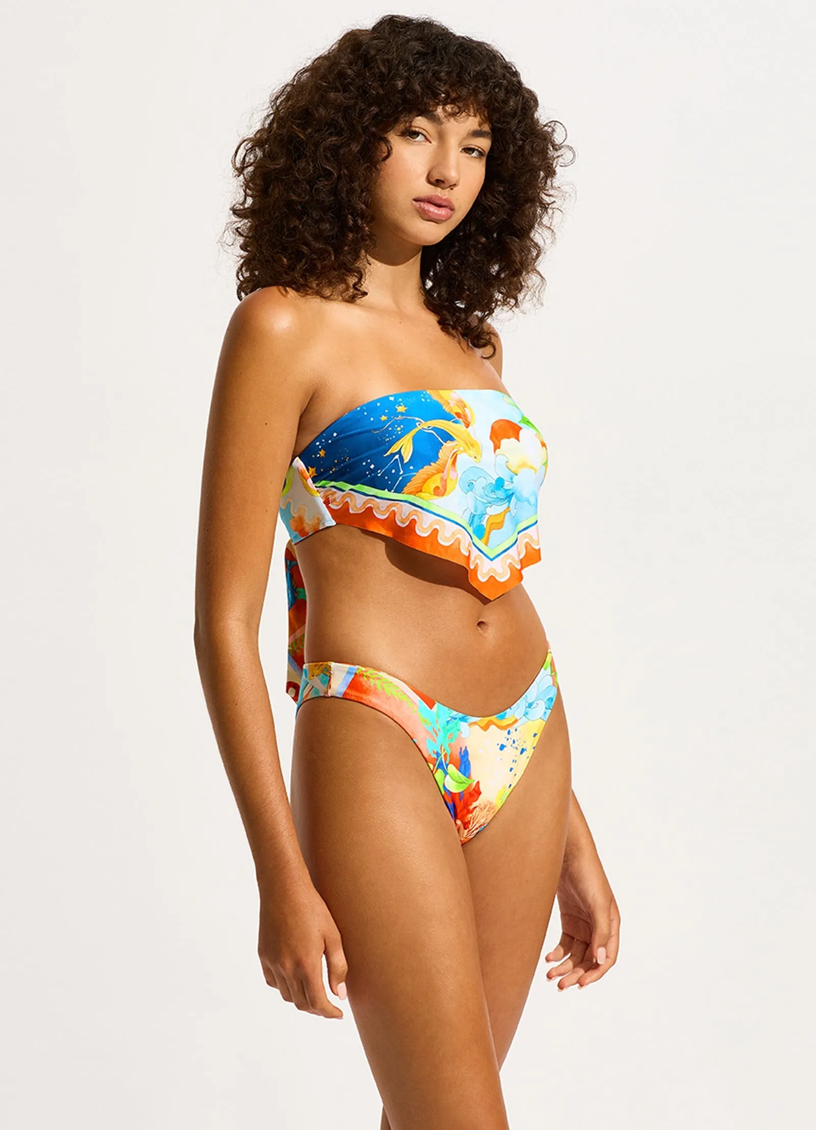 Aquarius Scarf Bandeau Bikini Top - Turquoise sold by Seafolly product image thumbnail 4