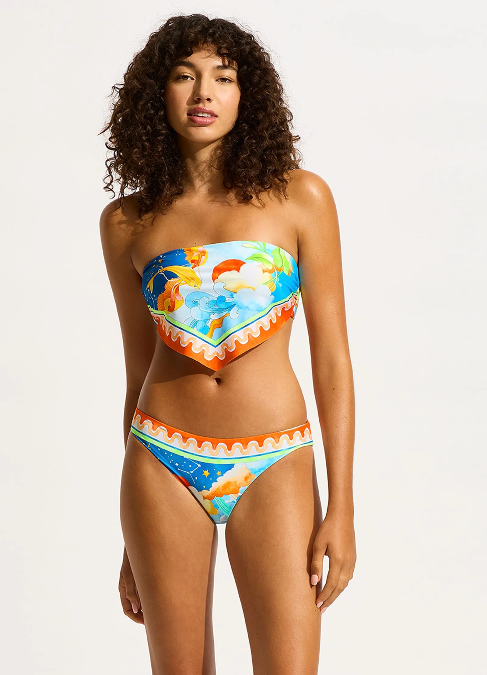 Aquarius Scarf Bandeau Bikini Top - Turquoise sold by Seafolly product image thumbnail 2