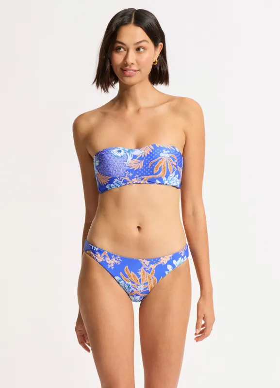 Eden Reversible Hipster Bikini Bottom - Azure sold by Seafolly