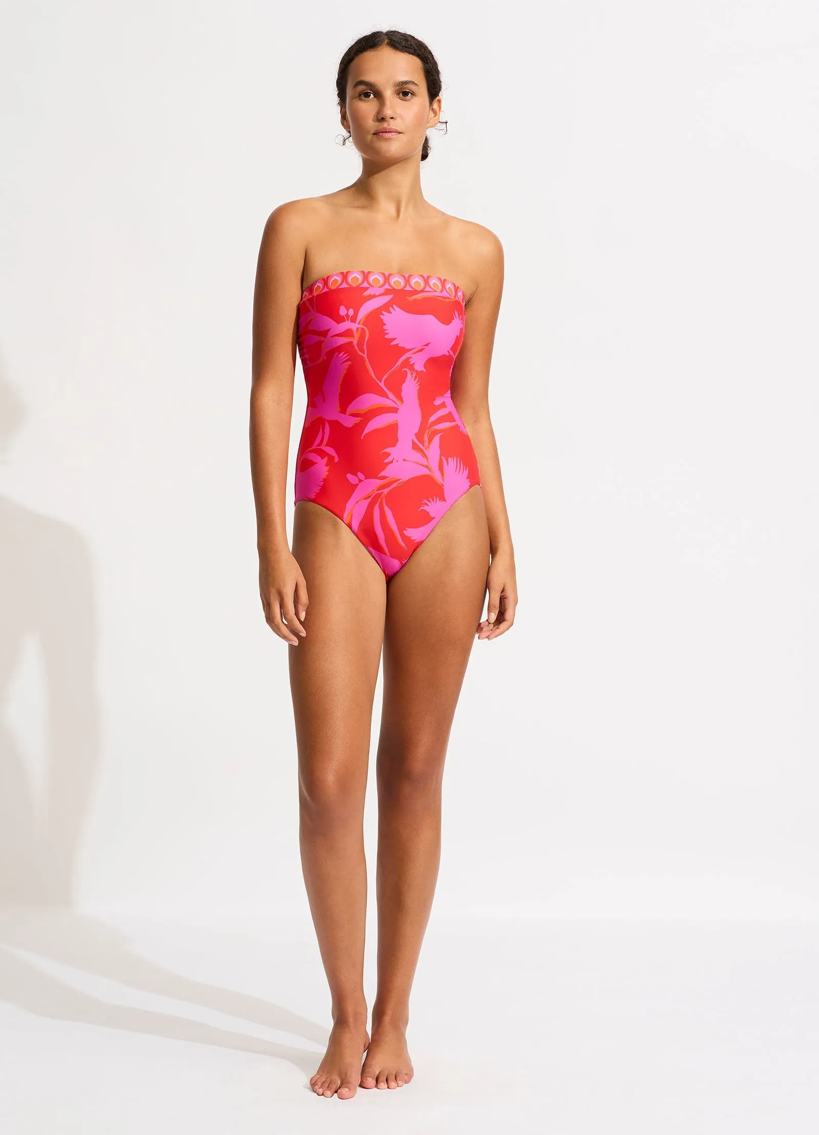 Birds Of Paradise DD Bandeau One Piece - Chilli Red sold by Seafolly product image thumbnail 2
