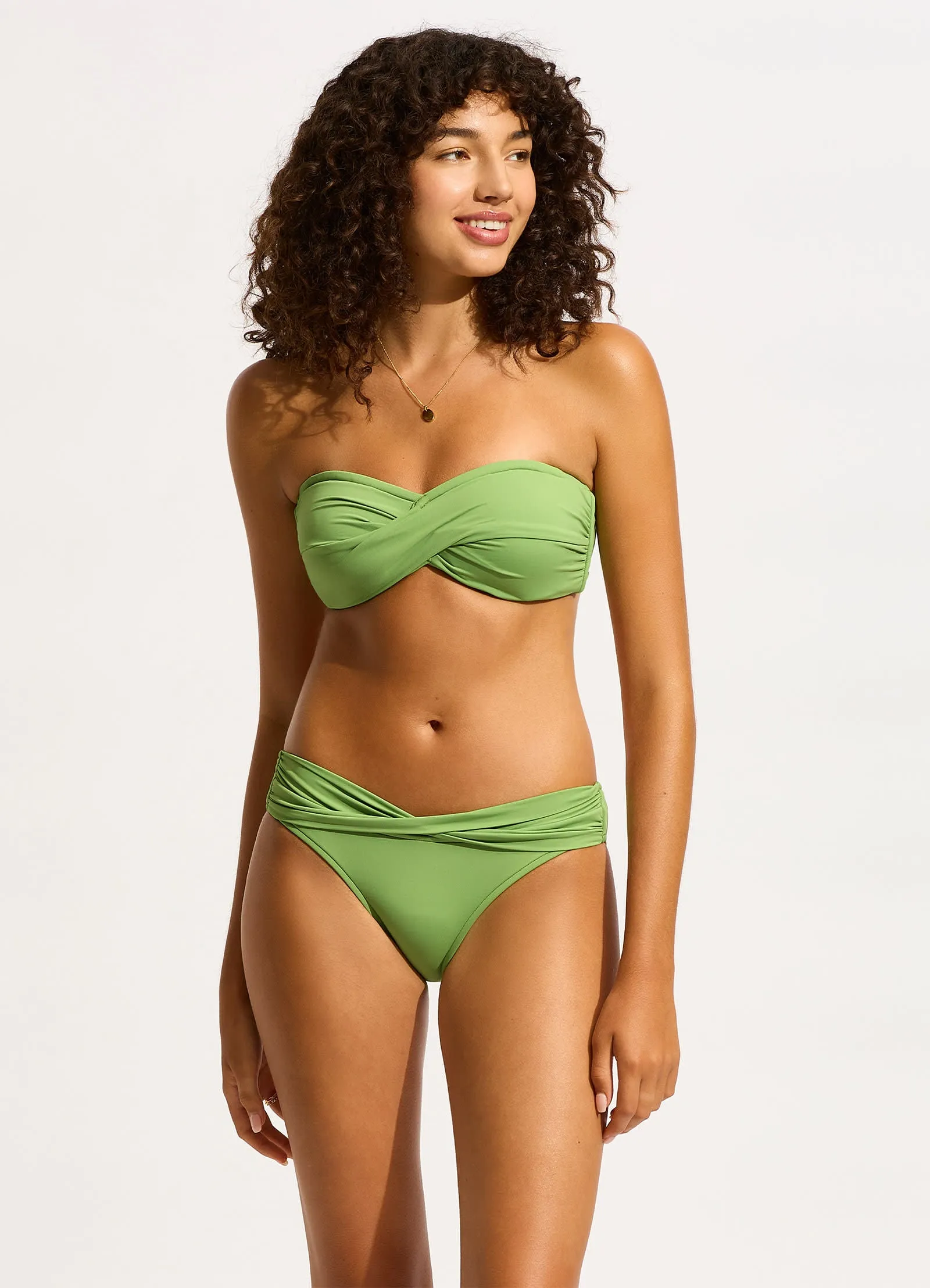 Seafolly Collective Twist Band Hipster - Sage sold by Seafolly