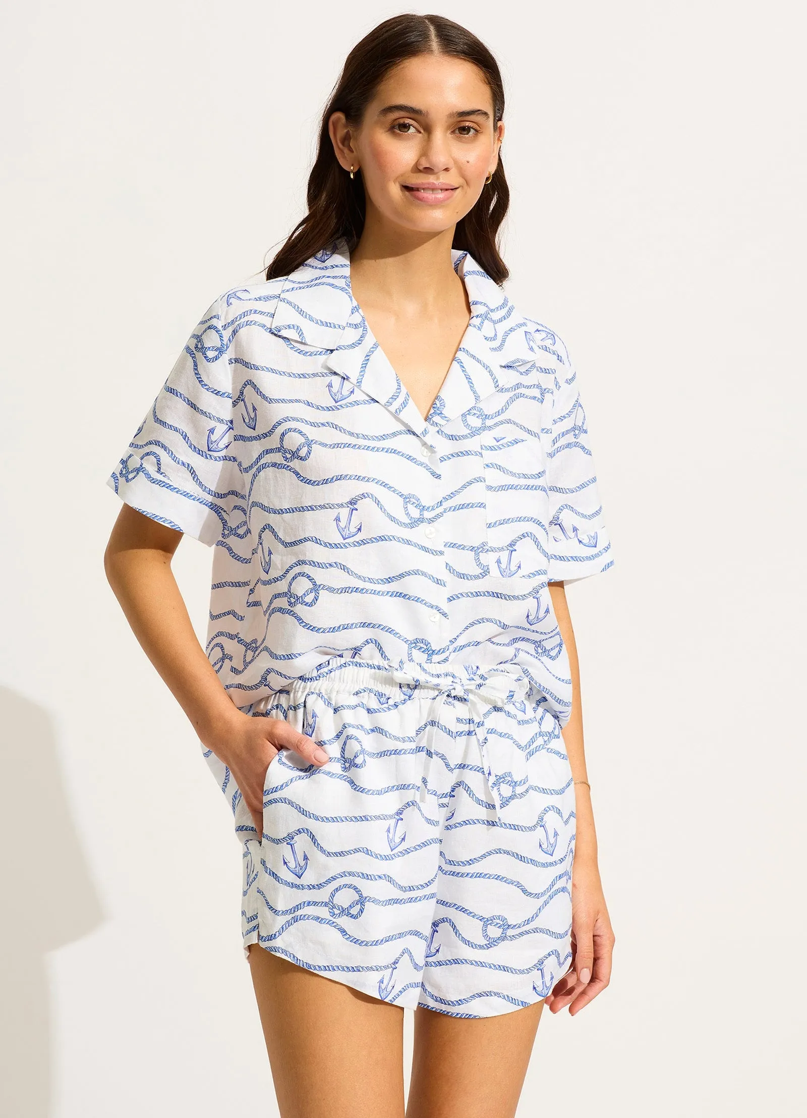 Set Sail Short Sleeve Shirt - White sold by Seafolly product image thumbnail 2