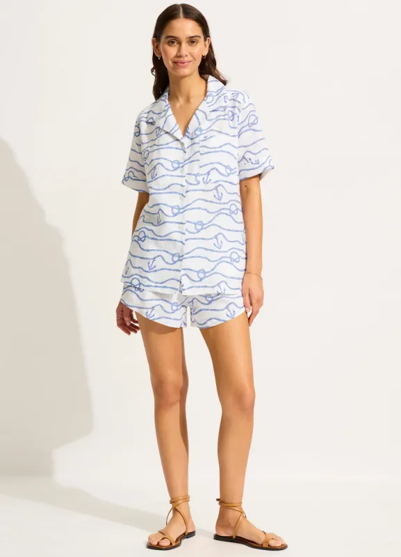 Set Sail Short Sleeve Shirt - White sold by Seafolly