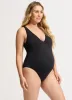 Sea Dive Deep V Neck One Piece - Black sold by Seafolly