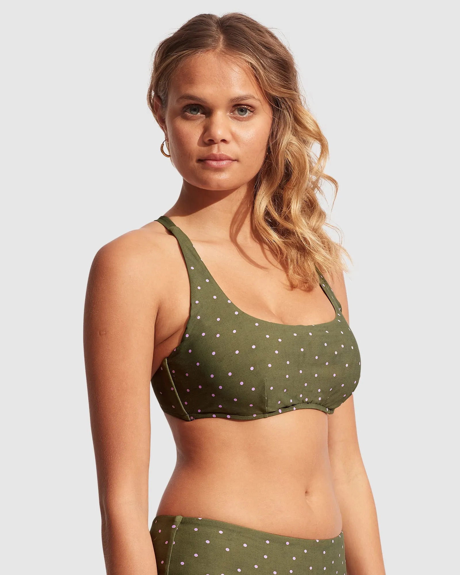Paradise Garden DD Scoop Neck Halter - Avocado Spot sold by Seafolly product image thumbnail 3