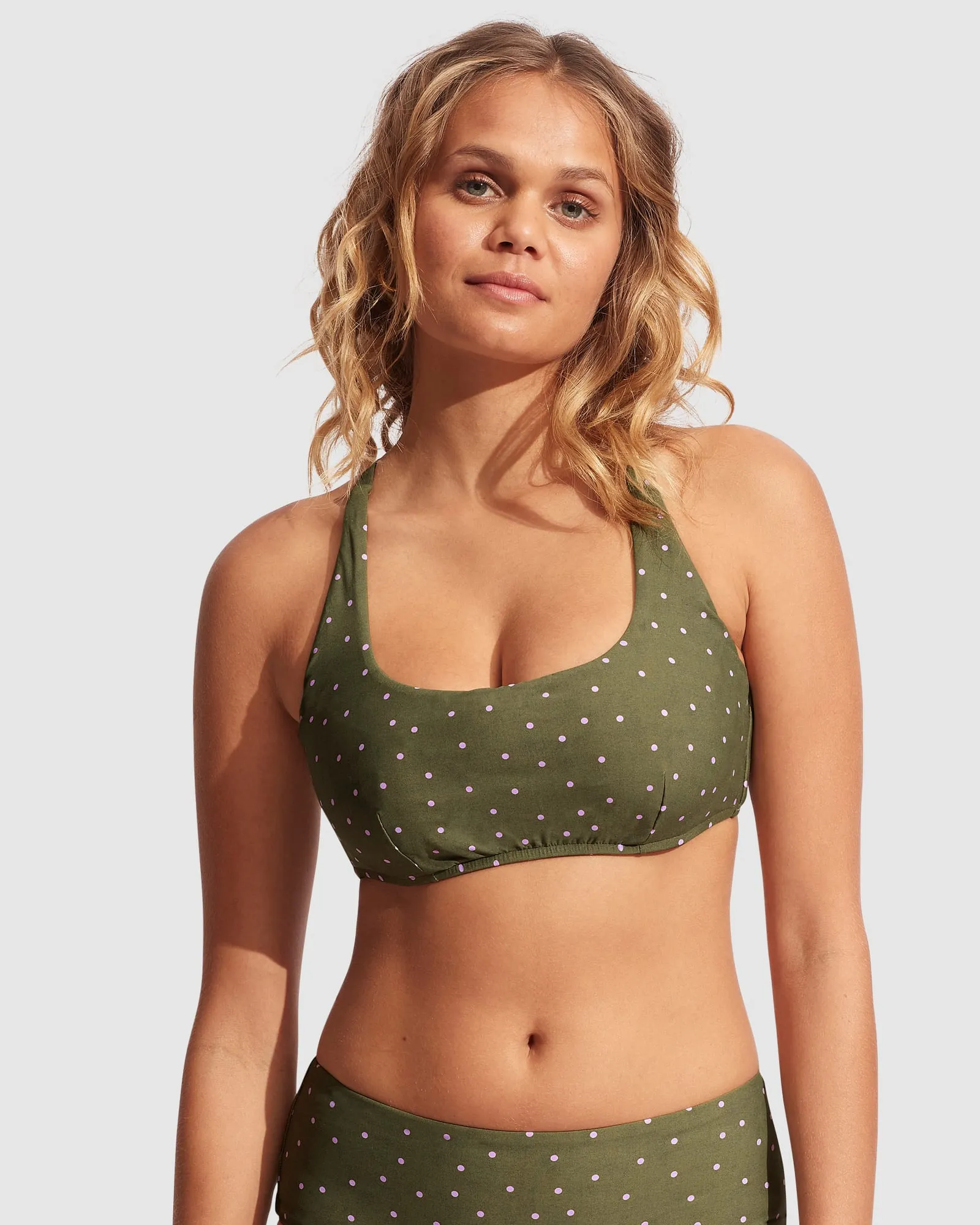 Paradise Garden DD Scoop Neck Halter - Avocado Spot sold by Seafolly product image thumbnail 2