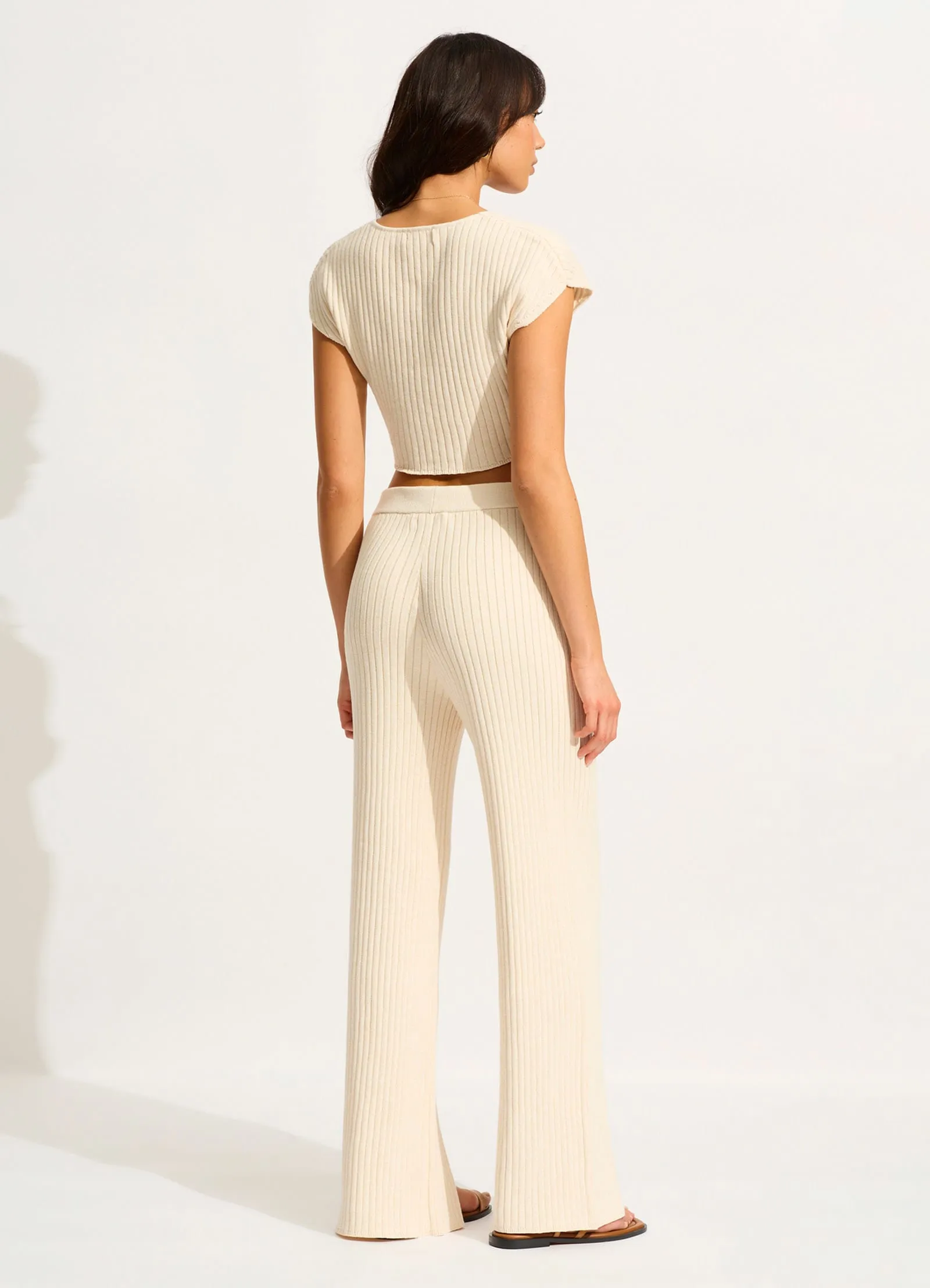 Wavelength Knit Cap Sleeve Top - Ecru sold by Seafolly product image thumbnail 4