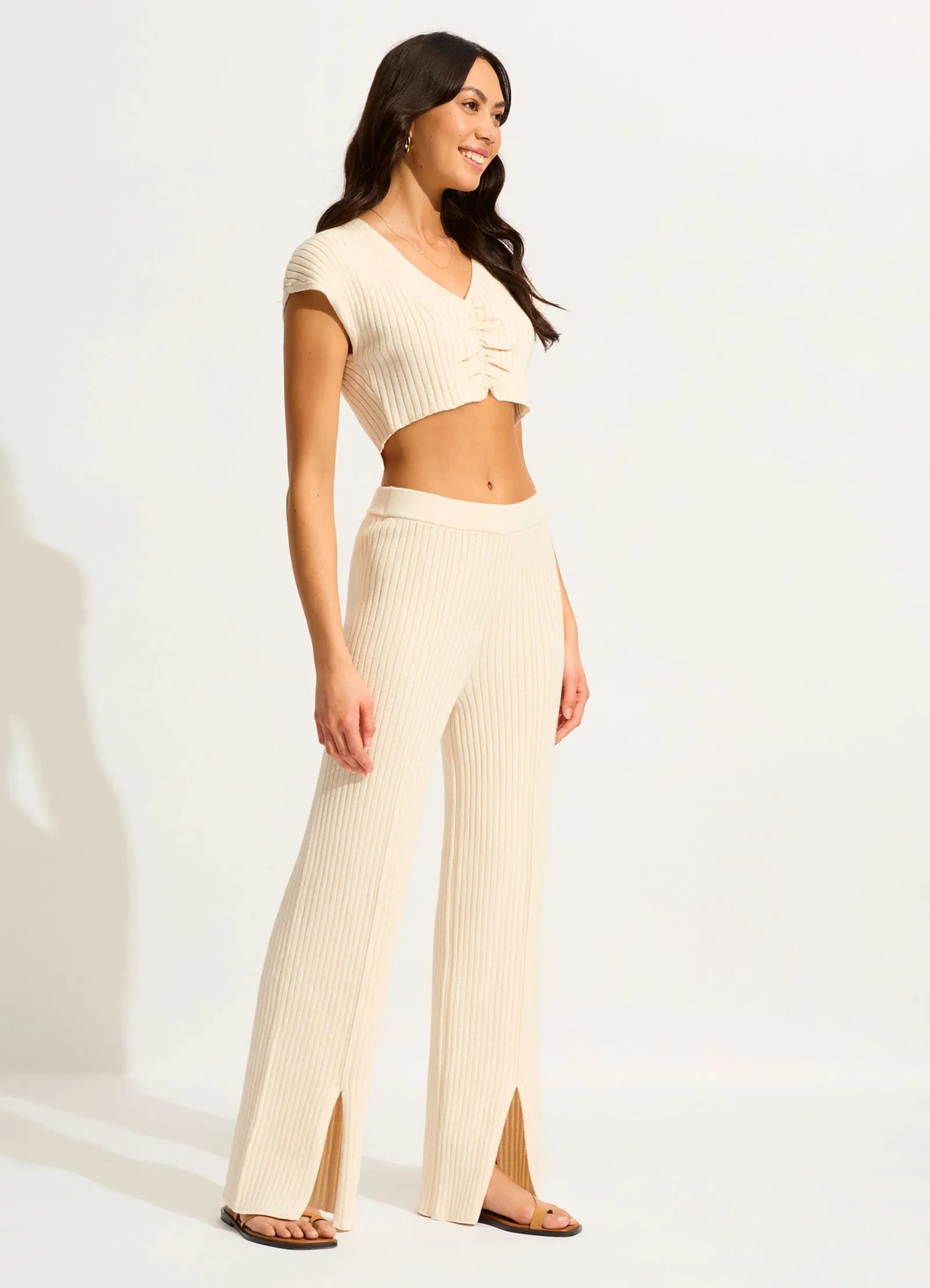 Wavelength Knit Cap Sleeve Top - Ecru sold by Seafolly product image thumbnail 3