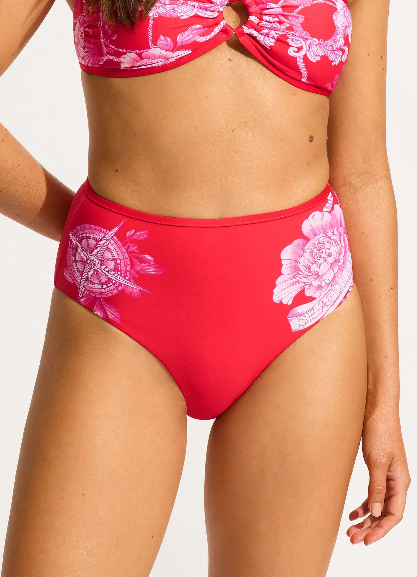 Ahoy High Waisted Bikini Bottom - Chilli Red sold by Seafolly product image thumbnail 2