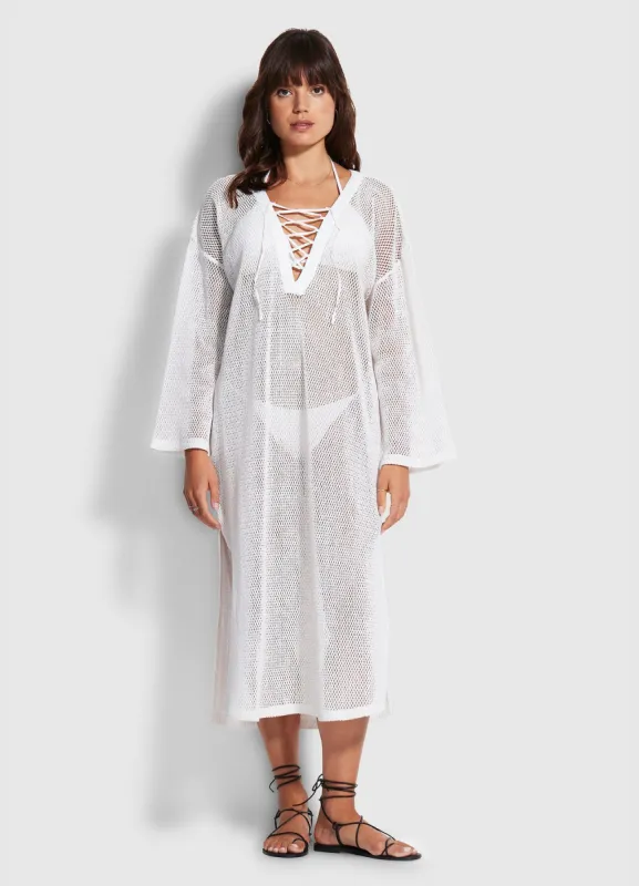 Crochet Cover Up - White sold by Seafolly