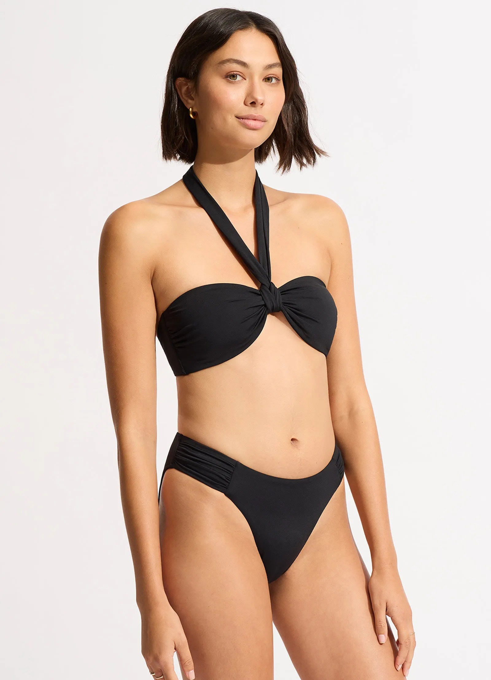 Seafolly Collective High Leg Ruched Side Bikini Bottom - Black sold by Seafolly product image thumbnail 3