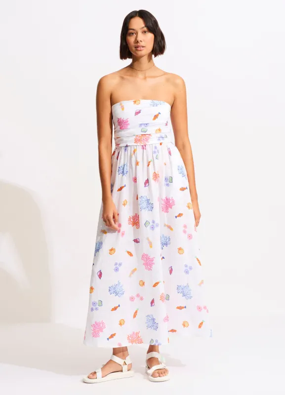 Under The Sea Strapless Maxi Dress - White sold by Seafolly