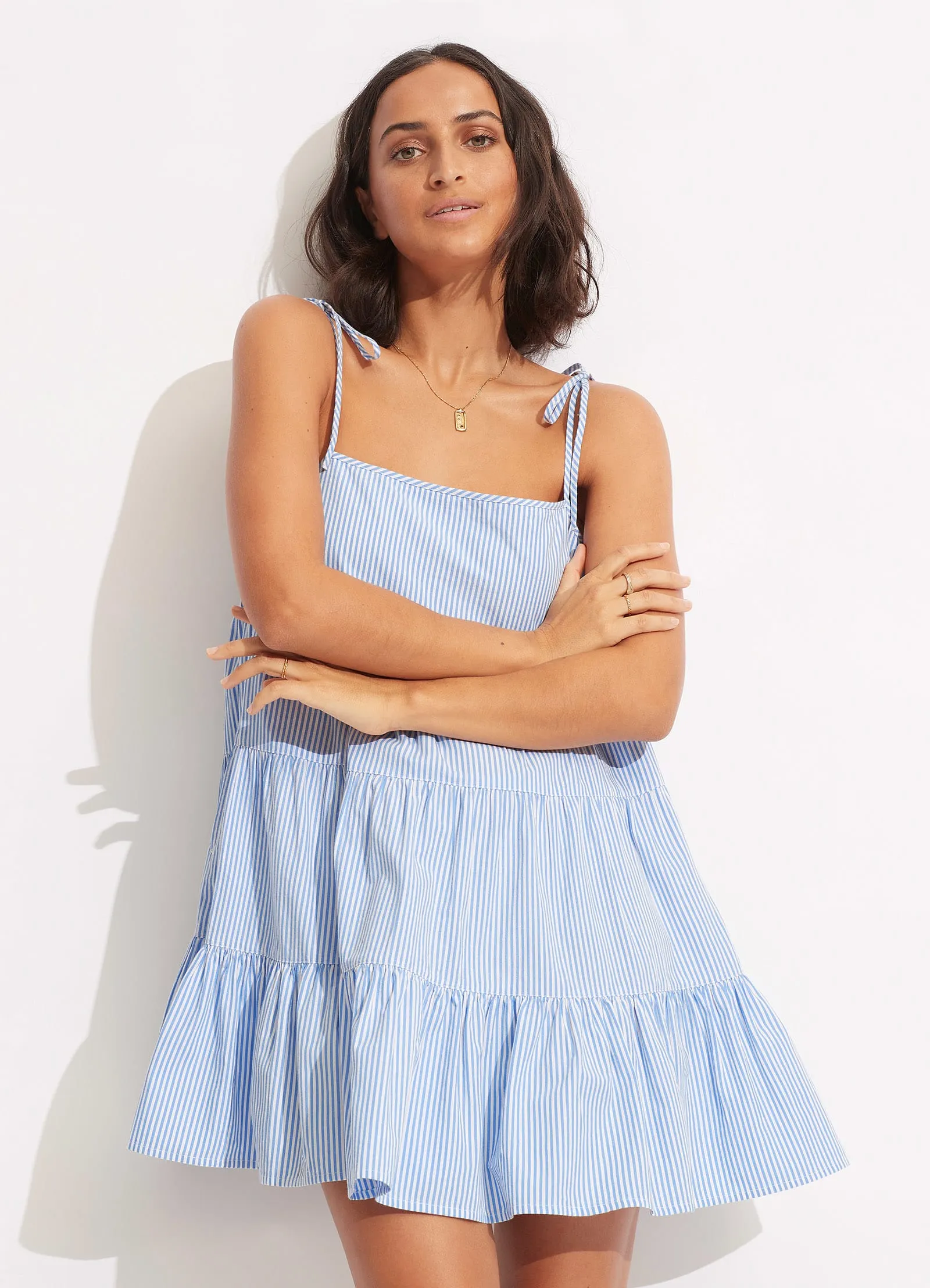 Henley Stripe Mini Dress - Blue/White sold by Seafolly product image thumbnail 2