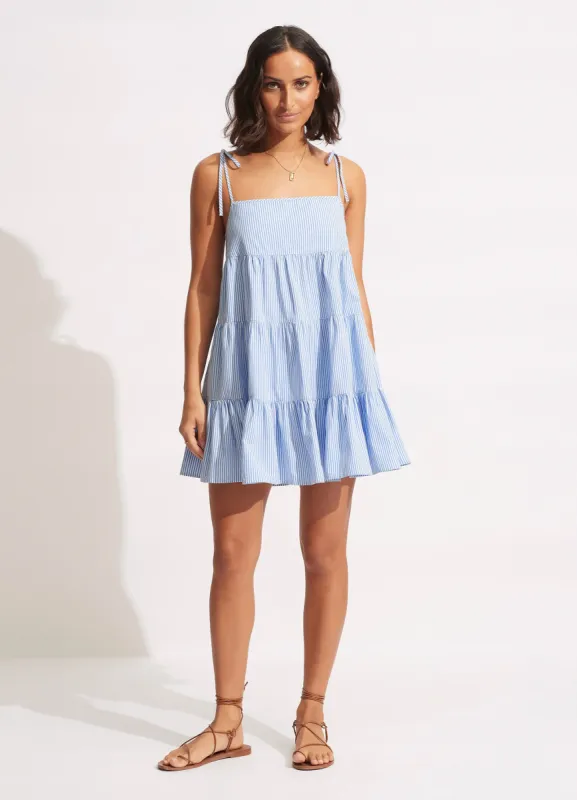Henley Stripe Mini Dress - Blue/White sold by Seafolly